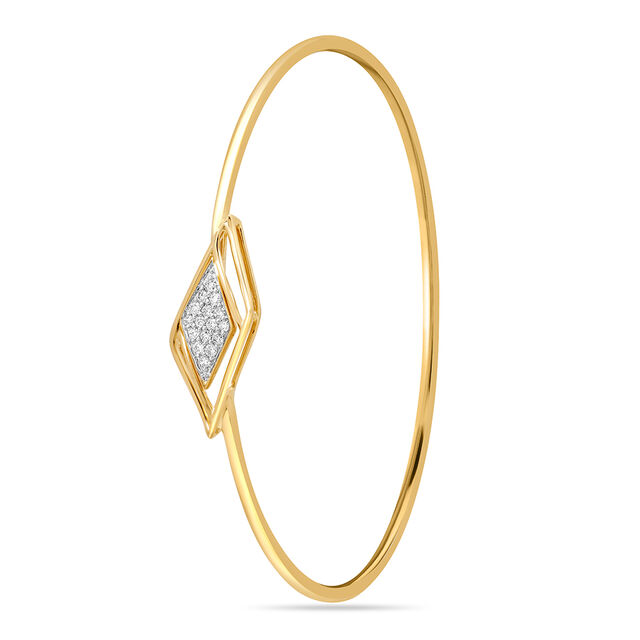 14KT Yellow Gold Gilded Geometric Glory Diamond Bangle,,hi-res image number null