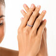 14KT white Gold Diamond Finger Ring,,hi-res view 4