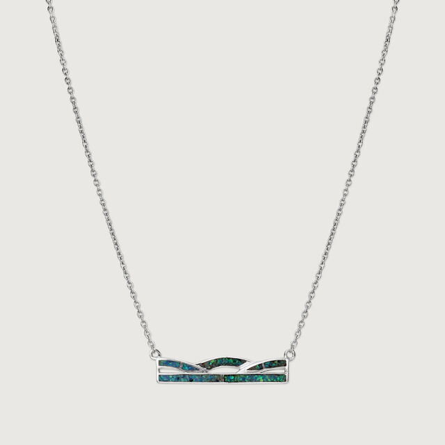 Shine Waves Silver Necklace,,hi-res image number null