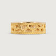Bold Cut Gold Finger Ring,,hi-res view 4