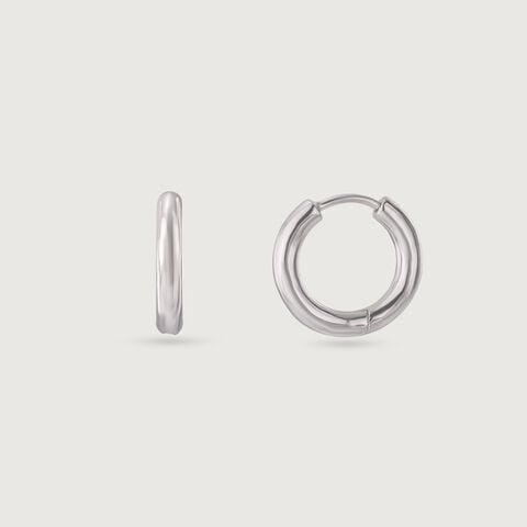 Glossy Chic Silver Earrings