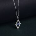Sleek Geometric Silver Necklace,,hi-res view 1