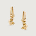 Disco Ball Gold Hoop Earrings,,hi-res view 3