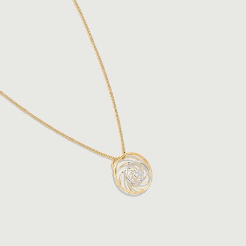 Swirly Chic Gold Pendant