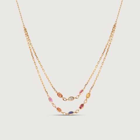 Layer Pop Sapphire Necklace