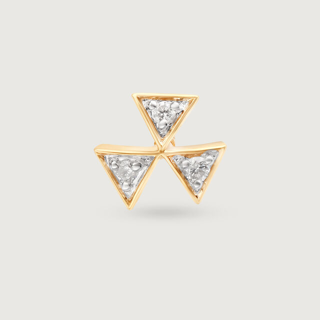 The Twinkling Stars 14KT Diamond Nose Pin,,hi-res image number null