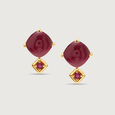 Couture Sparklers 14KT Ruby Stud Earrings,,hi-res view 3