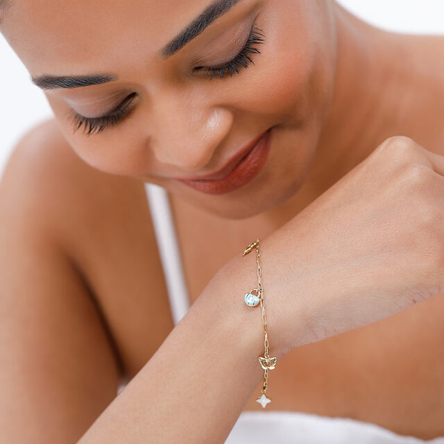 18KT Charming Aurora Ensemble Yellow Gold Bracelet,,hi-res image number null