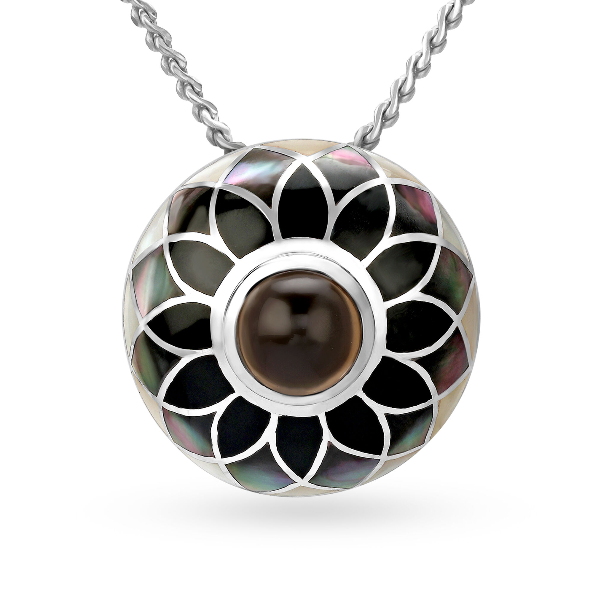 Buy Silver Pendant With Floral Design Online Mia by Tanishq