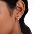 Ivory Charm Diamond & Gold Stud Earrings,,hi-res view 2