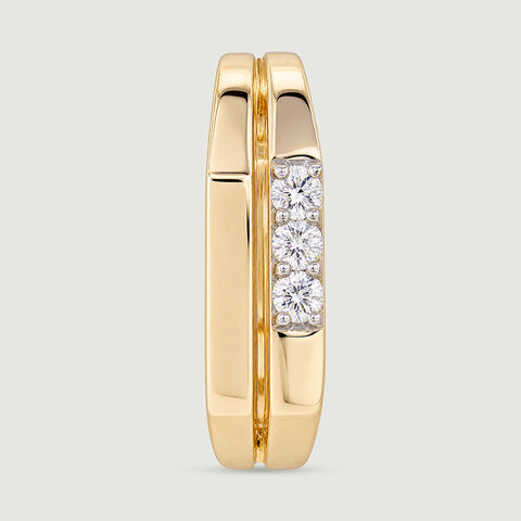 Sculpted Asymmetric Diamond Ring