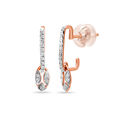 14Kt Rose Gold Glistening Droplets Diamond Drop Earring,,hi-res view 2