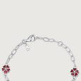 Mother of Pearl Floral Silver Bracelets,,hi-res view 5