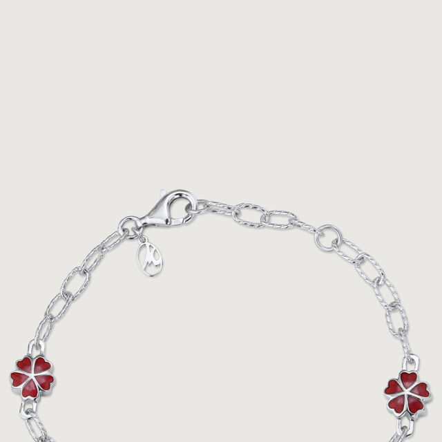 Mother of Pearl Floral Silver Bracelets,,hi-res image number null