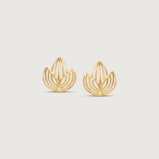 Chic Canopy Gold Stud Earrings,,hi-res image number null