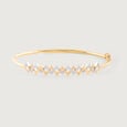 Rhythmic Twist Gold & Diamond Bangle,,hi-res view 3