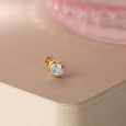 Orbit Spark Gold and Diamond Nose Pin,,hi-res view 1