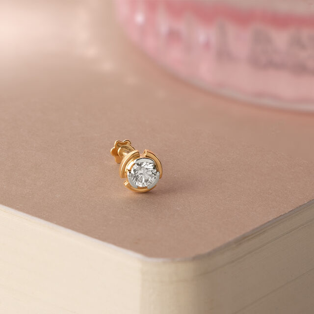 Orbit Spark Gold and Diamond Nose Pin,,hi-res image number null