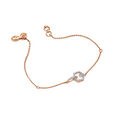 14 KT Rose Gold Hexagon Diamond Bracelet,,hi-res view 1