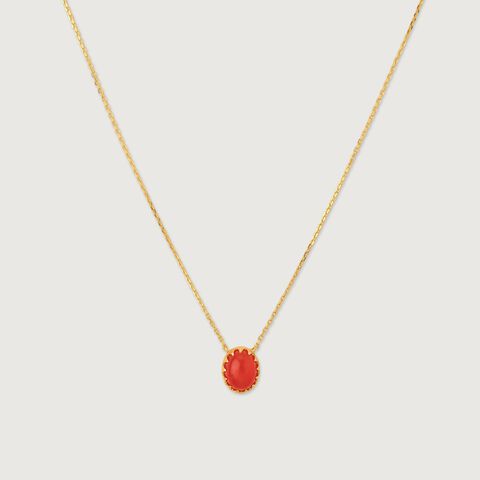 Delicate Radiant Carnelian Necklace