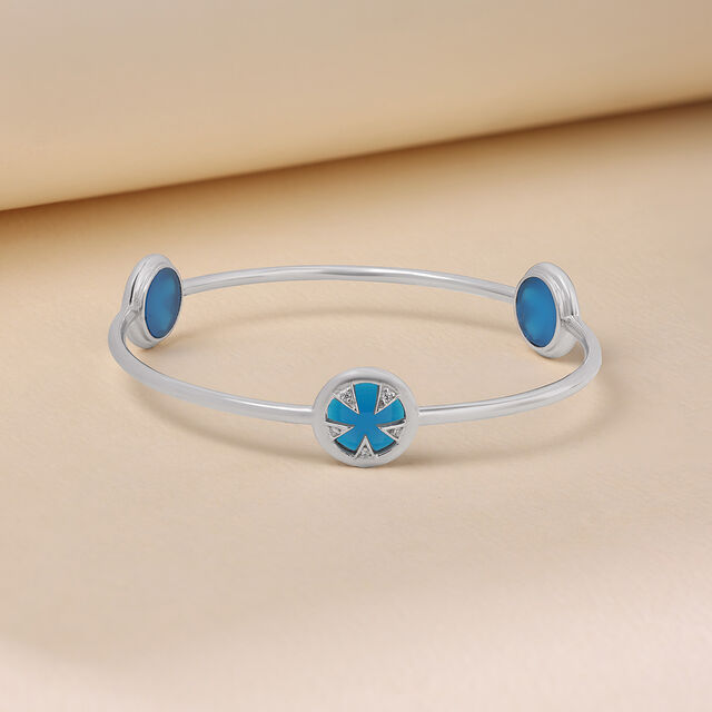 Bold Cosmic Silver Bangle,,hi-res image number null