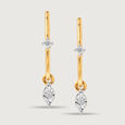 Dazzling Descent 18K Yellow Hoop Earrings,,hi-res view 2