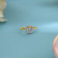 Eclat Floral 18KT Gold & Diamond Ring,,hi-res view 1