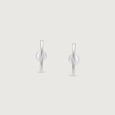 Bubble Twist Silver Hoop Earrings,,hi-res view 5