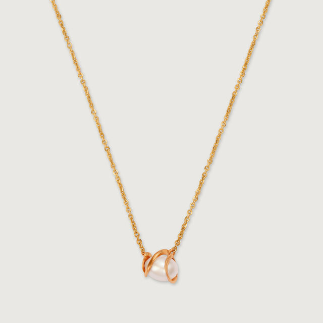 Graceful Allure 14 Kt Gold & Pearl Necklace,,hi-res image number null