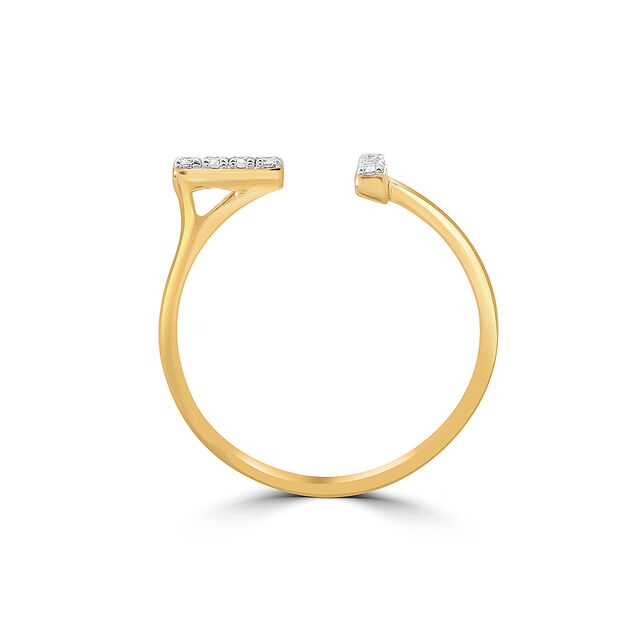 14ktyellow Gold Diamond Minimalist Finger Ring,,hi-res image number null