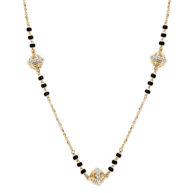 14kt Yellow Gold and Diamond Mangalsutra,,hi-res image number null
