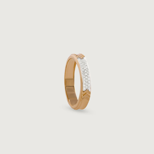 Bold Chevrons Gold & Diamond Ring for Men,,hi-res image number null