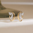 Luminous Fluid Diamond Stud Earrings,,hi-res view 1