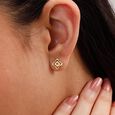 Radiant Bloom Gold Stud Earrings,,hi-res view 2