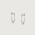 Twisted Shine Silver Earrings,,hi-res view 3