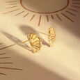 Sculptural Radiant Gold Stud Earrings,,hi-res view 1