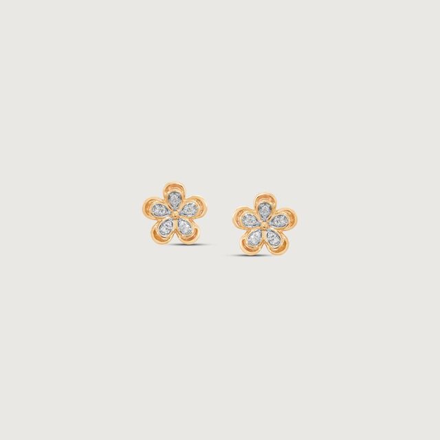 Petal Glow Diamond Stud Earrings,,hi-res image number null