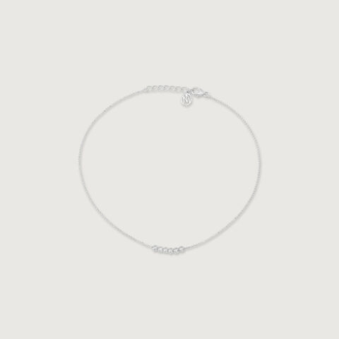 Minimal Gleam Silver Anklet