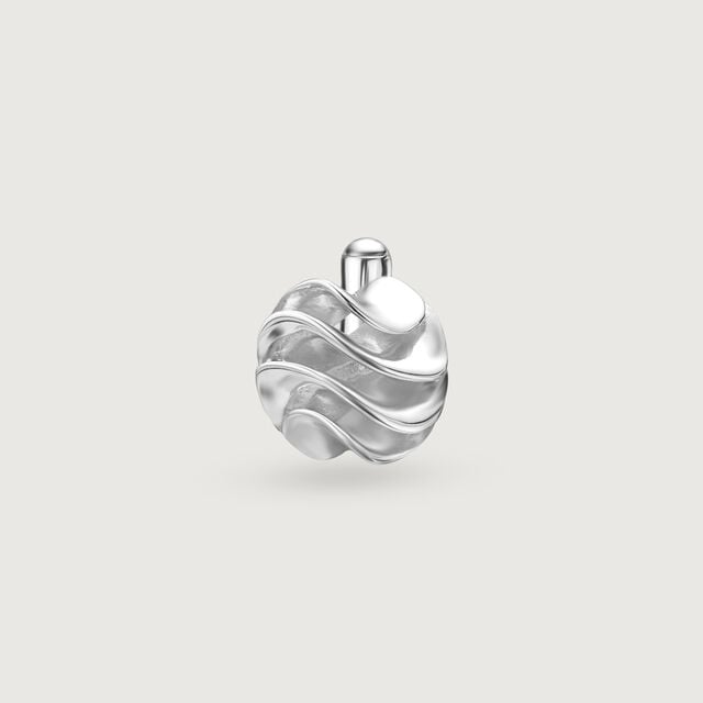 Wave Ridge Silver Cufflinks,,hi-res image number null