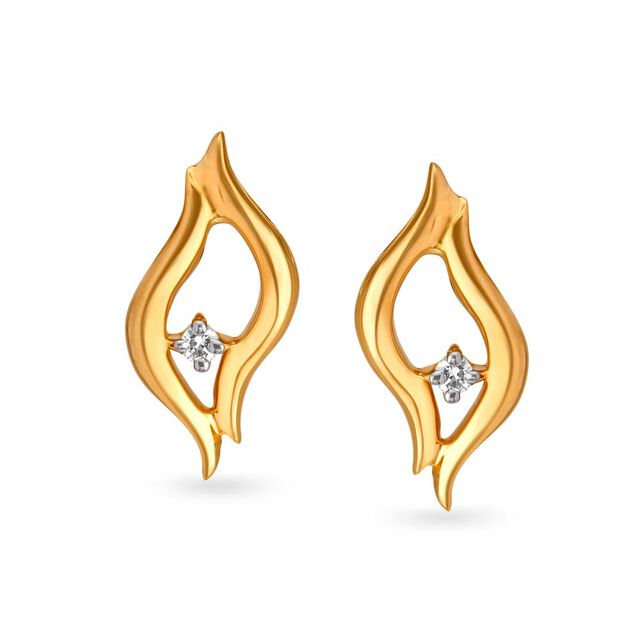 Fancy Teardrop shaped Diamond Stud Earrings,,hi-res view 1