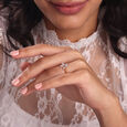 Sparkling Petals Gold & Diamond Finger Ring,,hi-res view 2