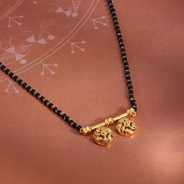 Spiral Splendour 22 Kt Gold Vati Mangalsutra,,hi-res image number null