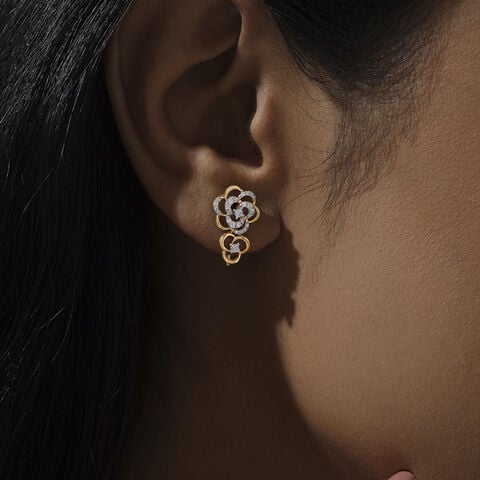 Blossoming Harmony Diamond Ear Cuff
