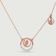 Elegant Circular Gold & Diamond Necklace,,hi-res view 3