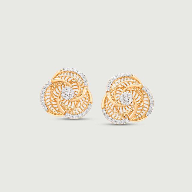 Snappy Bloom Diamond Stud Earrings,,hi-res image number null