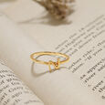 Letter N 14KT Yellow Gold Initial Ring,,hi-res view 1