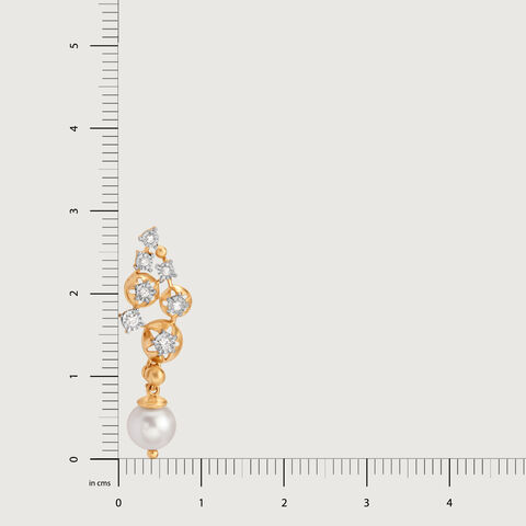 Pearlescent Cluster 14KT Drop Earrings