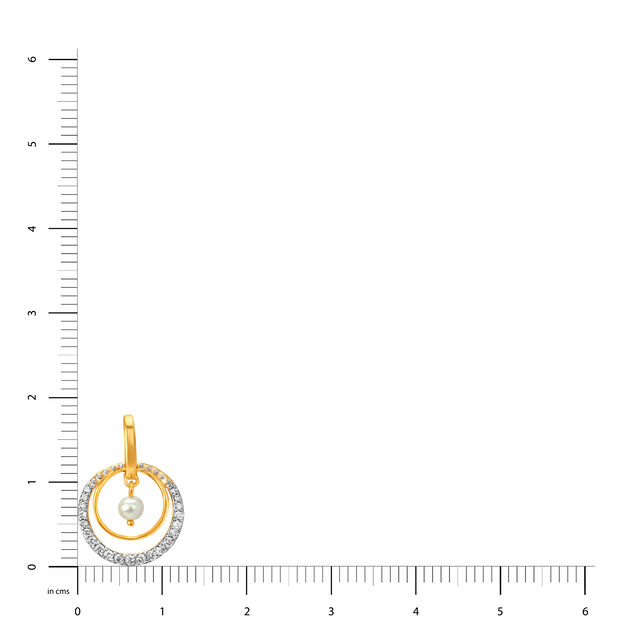14KT Yellow Gold Diamond Pendant,,hi-res image number null