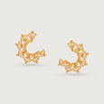 Artisanal Warli Art 22KT Gold Stud Earrings,,hi-res view 3
