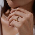 Flowing Linear Diamond Ring,,hi-res view 2